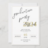 Moderne minimalistische afstudeerfeestuitnodiging kaart (Voorkant)