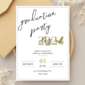 Moderne minimalistische afstudeerfeestuitnodiging kaart