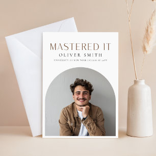 Moderne Minimalistische Afstudeerfoto Master Afstu Aankondiging