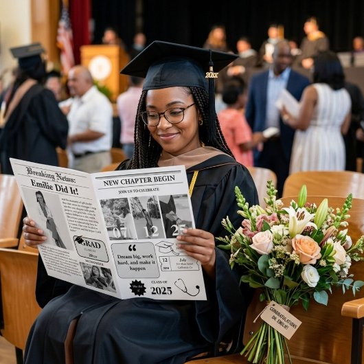 Moderne minimalistische afstudeerkrant