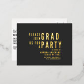 Moderne minimalistische Afstuderen 2023 Partij Folie Feestdagen Briefkaart (Voorkant / Achterkant)