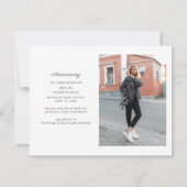 Moderne minimalistische Afstuderen 2 Aankondiging  (Achterkant)