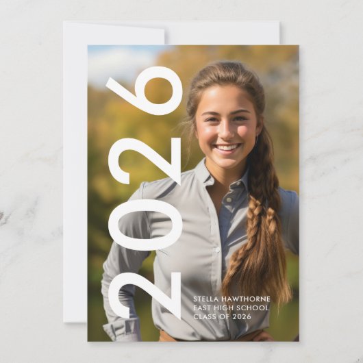 Moderne Minimalistische Afstuderen Aankondiging (Voorkant)