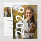 Moderne Minimalistische Afstuderen Aankondiging (Voorkant / Achterkant)