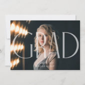 Moderne minimalistische afstuderen aankondiging 20 (Voorkant)