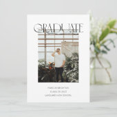 Moderne minimalistische afstuderen aankondiging 20 (Staand voorkant)