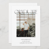 Moderne minimalistische afstuderen aankondiging 20 (Voorkant / Achterkant)