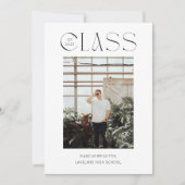 Moderne minimalistische afstuderen aankondiging 20 (Voorkant)