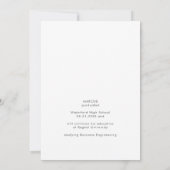 Moderne minimalistische afstuderen aankondiging 20 (Achterkant)