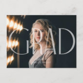 Moderne minimalistische afstuderen aankondiging 20 briefkaart (Voorkant)