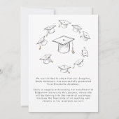 Moderne minimalistische Afstuderen foto-aankondigi Aankondiging (Achterkant)