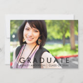 Moderne minimalistische Afstuderen foto Aankondiging (Voorkant)