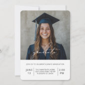 Moderne minimalistische Afstuderen foto | Klasse v Kaart (Voorkant)