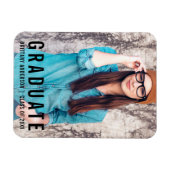 Moderne minimalistische Afstuderen Fotoaankondigin Magneet (Horizontaal)