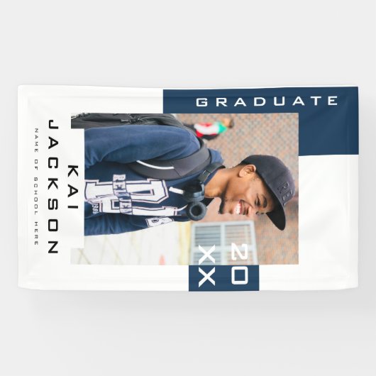 Moderne minimalistische Afstuderen fotograafpartij Spandoek (Horizontaal)