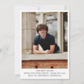 Moderne minimalistische Afstuderen fotoklasse van  Aankondiging (Voorkant)