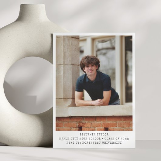 Moderne minimalistische Afstuderen fotoklasse van  Aankondiging