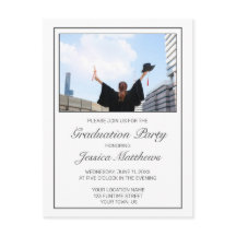 Moderne minimalistische Afstuderen fotouitnodiging