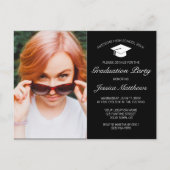 Moderne minimalistische Afstuderen fotouitnodiging Briefkaart (Voorkant)