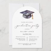 Moderne minimalistische Afstuderen kalligrafie Kaart (Voorkant)