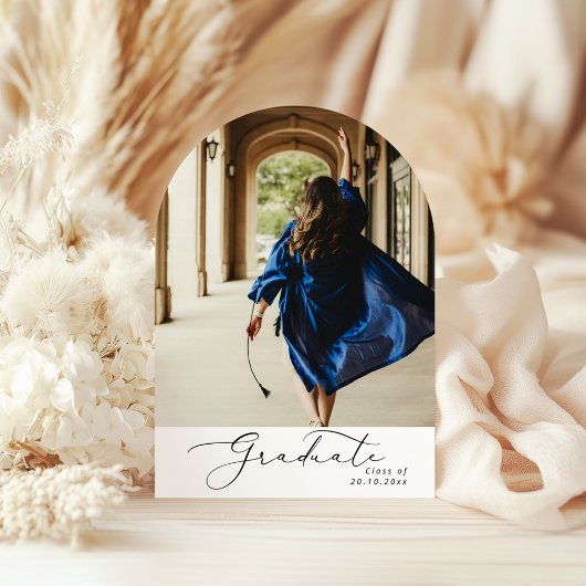 Moderne minimalistische Afstuderen kalligrafie Kaart