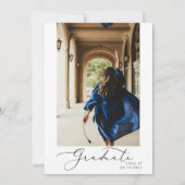 Moderne minimalistische Afstuderen kalligrafie Kaart (Achterkant)