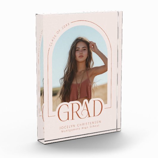 Moderne minimalistische Afstuderen Keepsake fotobl Fotoblokken (Links)