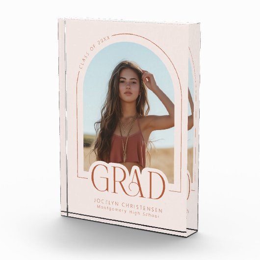 Moderne minimalistische Afstuderen Keepsake fotobl Fotoblokken (Rechts)