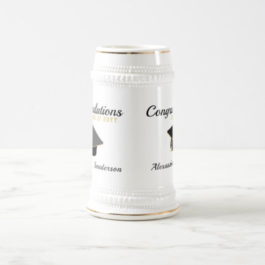 Moderne minimalistische Afstuderen klasse 2023 Bierpul (Center)