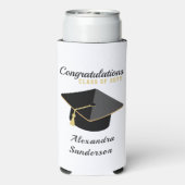 Moderne minimalistische afstuderen klasse 2023 seltzer blikjeskoeler (Seltzer Achterkant)