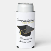 Moderne minimalistische afstuderen klasse 2023 seltzer blikjeskoeler (Seltzer Voorkant)