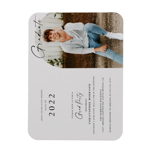 Moderne minimalistische Afstuderen Magneet (Verticaal)