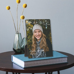 Moderne minimalistische Afstuderen overlay magazin Fotoplaat