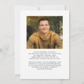 Moderne minimalistische AFSTUDEREN Typografie 2 Fo Aankondiging (Achterkant)