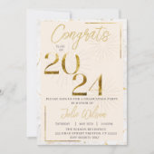 Moderne minimalistische Afstuderen uitnodiging 202 (Voorkant)