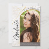 Moderne minimalistische Afstuderen uitnodiging 202 (Achterkant)