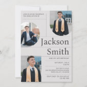 Moderne minimalistische Afstuderen verjaardag aanp Kaart (Voorkant)