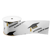 Moderne minimalistische afstuderen viering satijnen lint (Spoel)