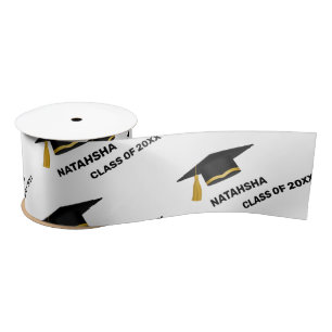 Moderne minimalistische afstuderen viering satijnen lint