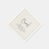 Moderne minimalistische alabaster bruiloft servet (Hoek)