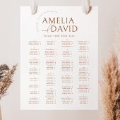 Moderne, minimalistische alfabetische zeegrafiek poster