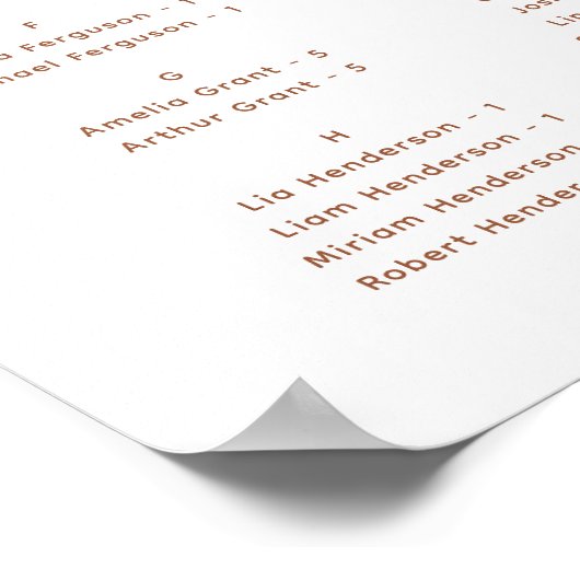 Moderne, minimalistische alfabetische zeegrafiek poster (Hoek)