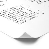 Moderne minimalistische alfabetische zitgrafiek poster (Hoek)