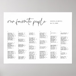 Moderne minimalistische alfabetische zitgrafiek poster