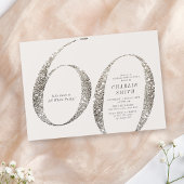 Moderne minimalistische all white party 60e verjaa kaart