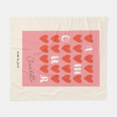 Moderne Minimalistische Amour Heart Valentijnsdag  Fleece Deken (Voorkant (Horizontaal))