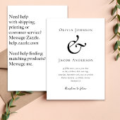Moderne minimalistische Ampersand bruiloft Kaart