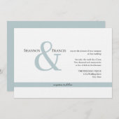 Moderne minimalistische Ampersand bruiloft uitnodi Kaart (Voorkant / Achterkant)