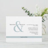 Moderne minimalistische Ampersand bruiloft uitnodi Kaart (Staand voorkant)