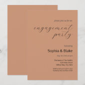 Moderne minimalistische Antiek messing verlovingsf Kaart (Voorkant / Achterkant)